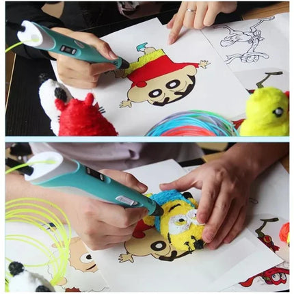 3D Printing PenDescription
3d Pen: Adjustable Temperature 3d Doodler Pen for Kids and Adults. Works with PLA filament. It comes with a speed control function – depending upon the t