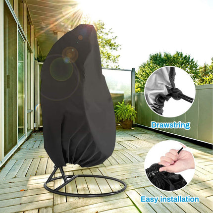 Garden Hanging Egg Chair CoverEgg chair cover: Protect your hanging egg chair with a waterproof cover.
Protection: Made of 210D woven polyester material, this cover is strong, waterproof and UV-r