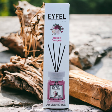 EYFEL REED DIFFUSER –120ml EYFEL home fragrance home diffuser available in 3 different sense
 
Eyfel Ocean
Transform your home into a seaside paradise with our Eyfel Ocean Reed Diffuser! Made