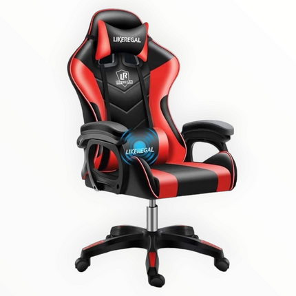 Gaming Chair with footrestComfortable Office Gaming Chair - White & BlackChair Seat Height 48cmComplete chair height 126cm Gaming ChairGaming Chair Seat width 45CM without arms with arms