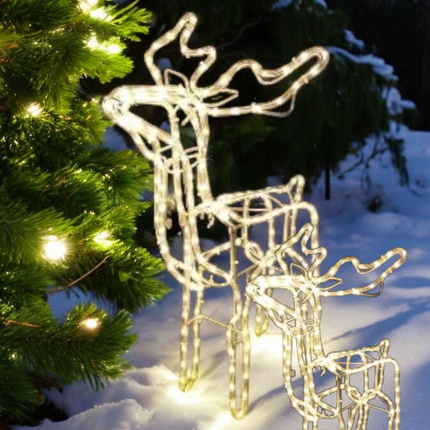 LED Reindeer Christmas Decoration Moving Head (small 90cm)