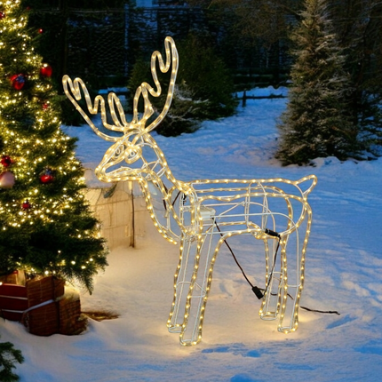 LED Reindeer Christmas Decoration Moving Head (small 90cm)