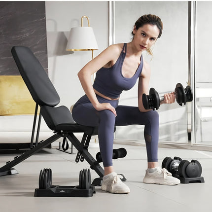 Adjustable Weight Bench with Ergonomic Waist Pad