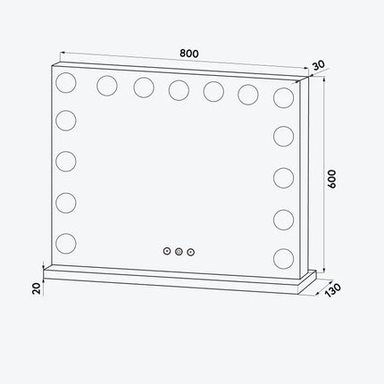 Hollywood LED Mirror
