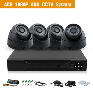 4x CCTV Camera Dome System Kit, WITH HARD DRIVE 500gbCCTV Dome Camera System 500gb Hard drive 2MP
 Package included: 
- 1 X 4CH AHD 1080P DVR Digital Video Recorder(500 GB HDD included) 
- 4 x HD 1080P 2MP Outdoor Wate