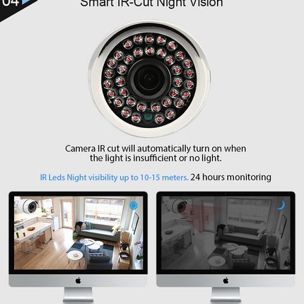 CCTV Camera kit 5mp 1080P 3CCTV Camera kit 5mp 1080P 
 
Package included:
 - 1 X 4CH AHD 1080P DVR Digital Video Recorder(1TB HDD included) 
- 4 x HD 1080P 5MP Outdoor Waterproof Cameras 
- 4