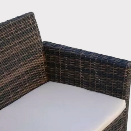 4 Seater Rattan Garden Furniture SetRattan Garden Furniture set 2+1+1 and table 
Brand new 
Comes flatpack, about 40minutes to put it together 
With cushions.
Next day delivery if ordered before 11am