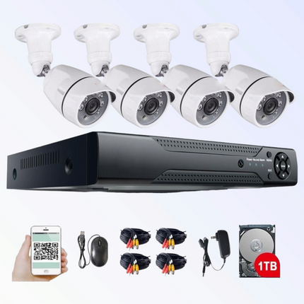 5MP Megapixel cctv camera system Face recognition5MP Megapixel cctv camera system Face recognitionPackage included:- 1 X 4CH DVR Digital Video Recorder(1tb GB HDD included)- 4 X 60feet(18m) Video Cable for Camera-