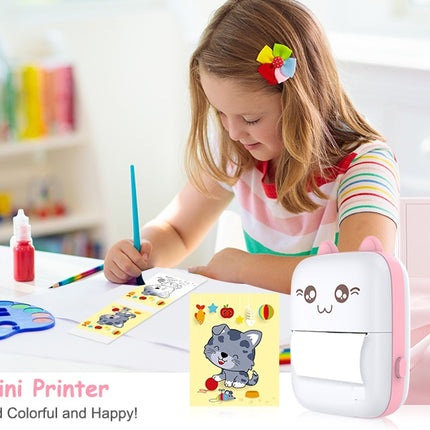 Mini Thermal Photo PrinterMultifunctional thermal printer mini portable printer can not only directly print label To do lists, but also print small pictures, memos, tables, menu patterns, fru