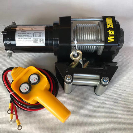 3500lbs Electric Winch with Steel Cable & Wired Remote Control