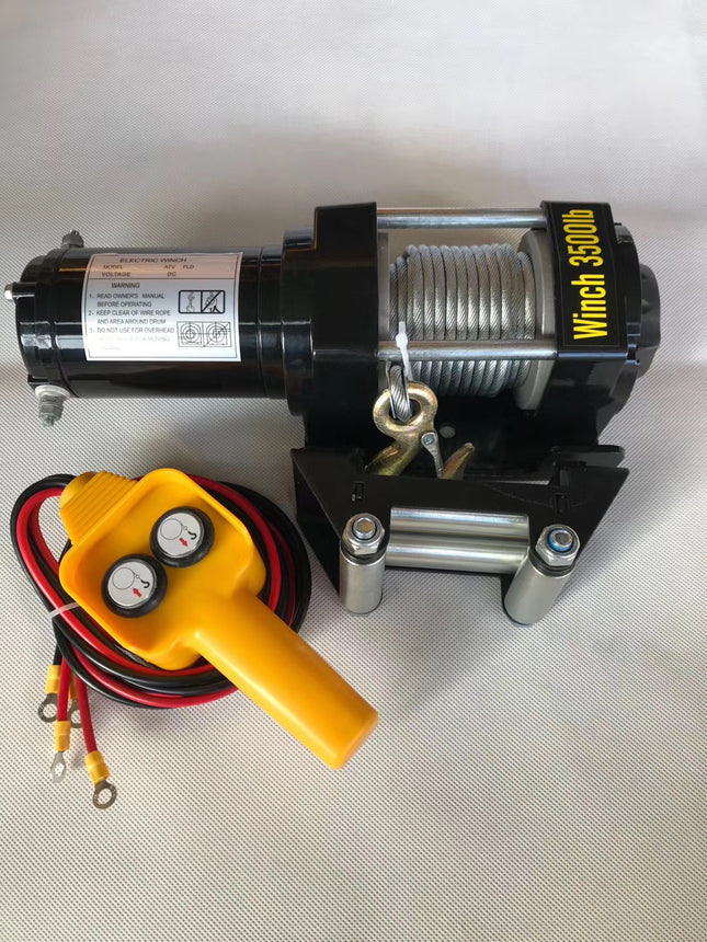 3500lbs Electric Winch with Steel Cable & Wired Remote Control