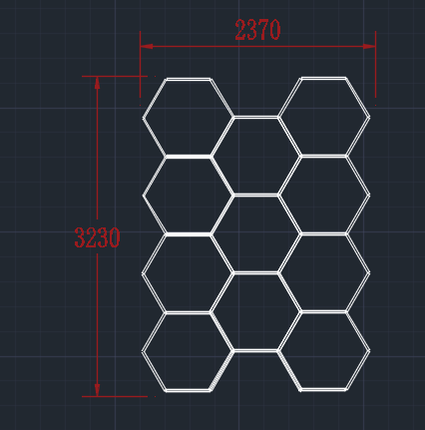 HEXAGON LED RGB OR WHITE LIGHTS WITH FRAME CAR GARAGE WORKSHOP GYM SALON SHOWROOM