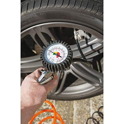 5PC Spray Gun Air Tools KitThe tire inflation gun is used to fill tubes and tires equipped with a valve with compressed air. The gun is equipped with a pressure gauge that allows you to contro