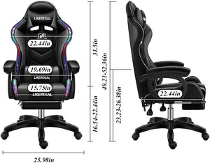 Set Gaming desk & RGB LED Gaming Chair