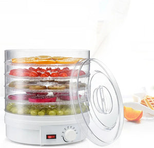 Food DehydratorThis 5-Layer Portable Electric Food Fruit Dehydrator Machine with Adjustable Thermostat provides a convenient and effective way to preserve various types of food. He
