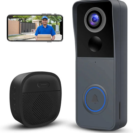 Smart Home Video doorbell J9 Wifi Full HD1080P Full HD
Weather Proof Housing
AI Humanoid Motion Detection
Siren Alarm Built-in
100% Wire-Free
Introducing the Smart Home Video Doorbell J9! This wifi-enabled 