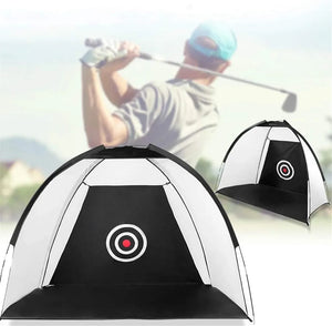 Golf Practice NetPackaged included:
1 x Ground Mats
1 x Folding Tent
1 x Portable Bag
2 x Fiberglass Poles
1 x User Guide
 
Specifications:
Material: 210D Oxford, GSM White Color Net