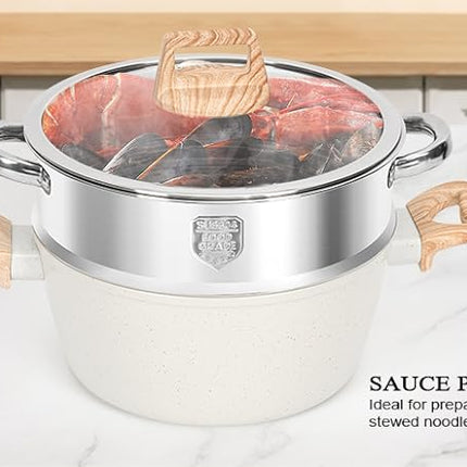 12-Piece White Nonstick Cookware Set