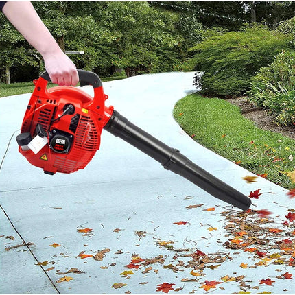 Leaf BlowerHandheld Petrol Leaf Blower,2-Stroke Engine,High Air-Cooled,Horizontal Bar,Fuel Tank Capacity 0.9L
 
The gasoline blower must use mixed fuel. The mixing ratio of gas