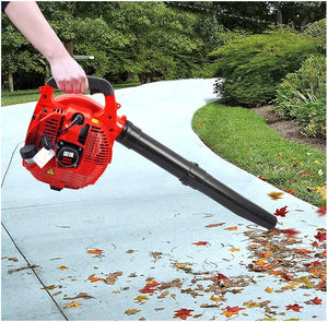 Leaf BlowerHandheld Petrol Leaf Blower,2-Stroke Engine,High Air-Cooled,Horizontal Bar,Fuel Tank Capacity 0.9L
 
The gasoline blower must use mixed fuel. The mixing ratio of gas