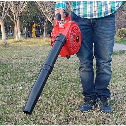 Leaf BlowerHandheld Petrol Leaf Blower,2-Stroke Engine,High Air-Cooled,Horizontal Bar,Fuel Tank Capacity 0.9L
 
The gasoline blower must use mixed fuel. The mixing ratio of gas