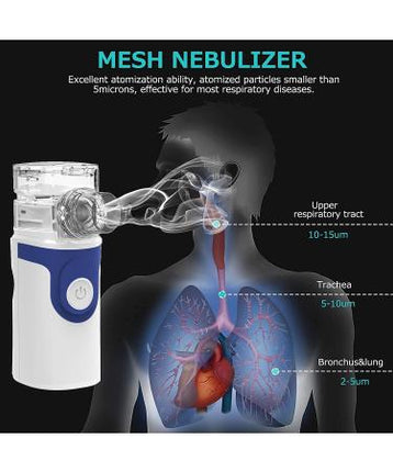 Portable Nebuliser MachinePortable Nebuliser Machine
The portable mesh inhalation nebulizer produces small aerosol particles that are smaller than 3.7m, which can help you and your child abso