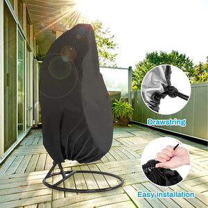 Garden Hanging Egg Chair CoverEgg chair cover: Protect your hanging egg chair with a waterproof cover.
Protection: Made of 210D woven polyester material, this cover is strong, waterproof and UV-r