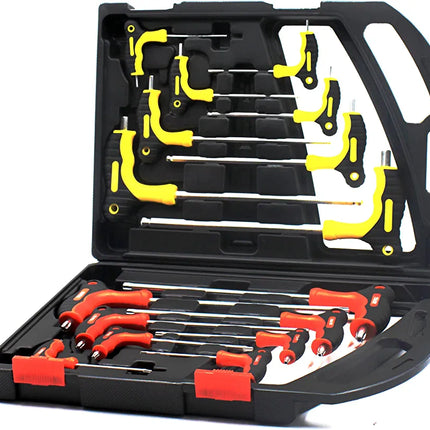 T-Handle Wrench Set 16pceThe hex wrenches are made from high quality Chrome vanadium steel material for long life.
Metric 8 Piece T-Handle Long Arm Ball End Hex Key Wrench, 8-PieceT-Handle L