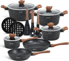 15-Piece Premium Marble Cookware Set