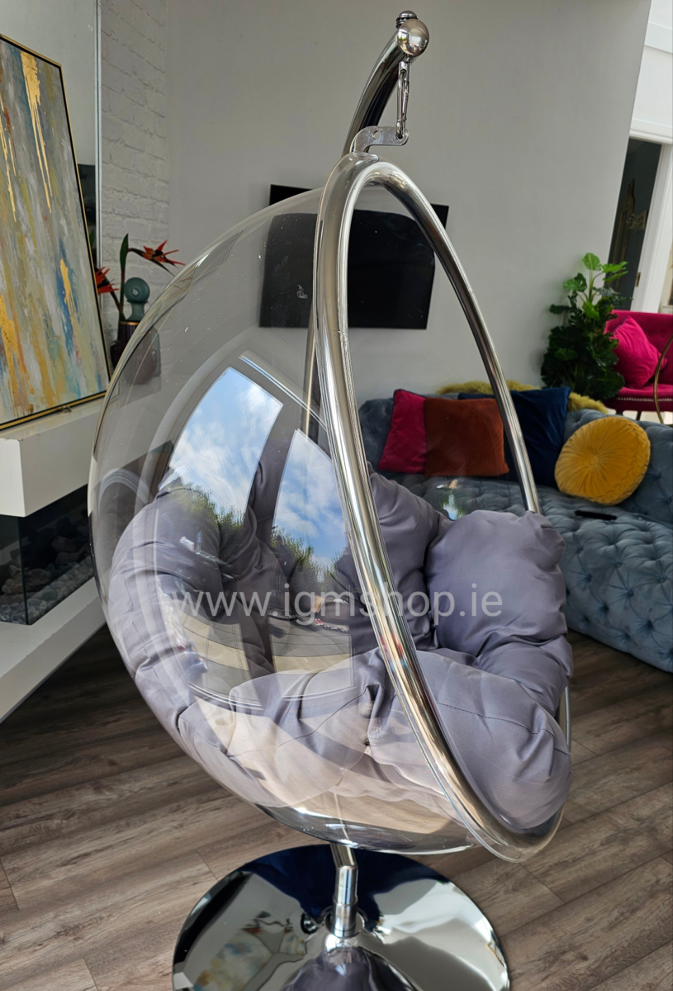 Acrylic Hanging Bubble ChairThis glamorous retro chair which was icon IGM SHOP IRELAND