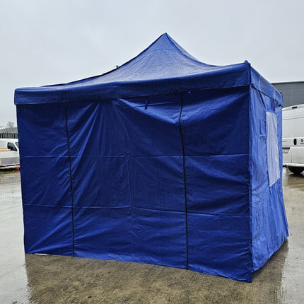 3x3m Blue Pop-Up Gazebo with Aluminum Frame and Sidewalls