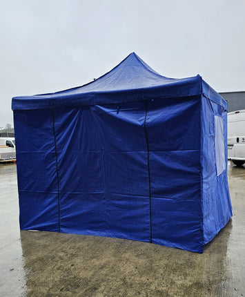 3x3m Blue Pop-Up Gazebo with Aluminum Frame and Sidewalls