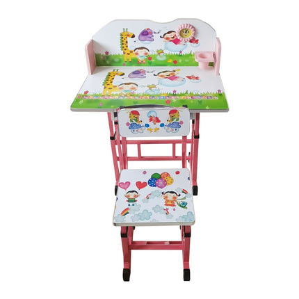 Adjustable desk and chair set for kids