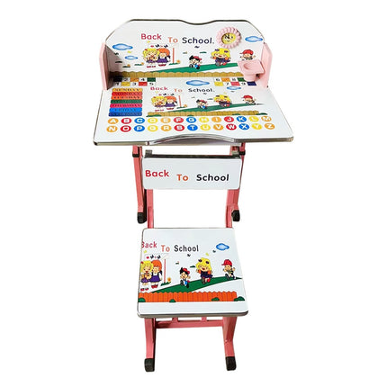 Adjustable desk and chair set for kids