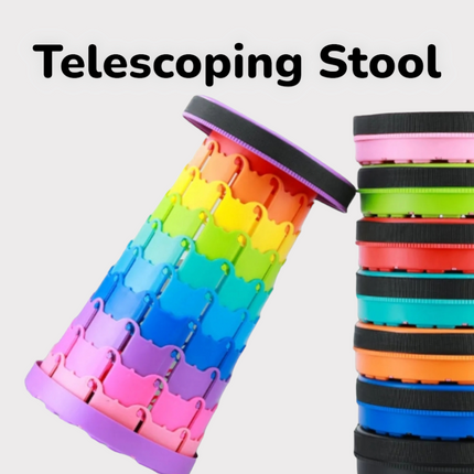 Telescopic Stool for Adults and Kids 
Telescoping Stool, Folding Stool, Collapsible Compact Telescopic for Adults/Kids Heavy Duty, Lightweight, Adjustable Sturdy Seat for Camping Fishing Hiking Outdoor