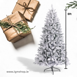6ft Christmas treeDescription

This artificial Christmas tree, with flocked white snow, forms the striking centrepiece of your Christmas decorations.
This beautiful Christmas tree wit