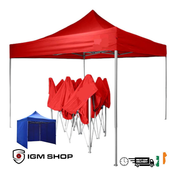Gazebo Marquee with side covers 3X3M Pop up Blue and Red