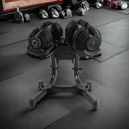 2x40kg Adjustable Dumbbels + Dumbbel stand