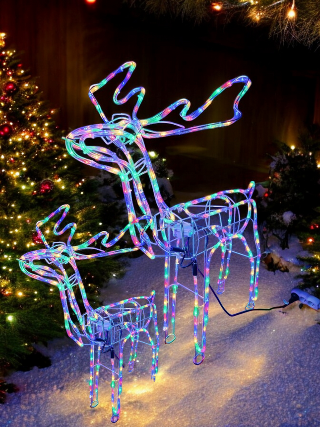 LED Reindeer Christmas Decoration Moving Head (small 90cm)