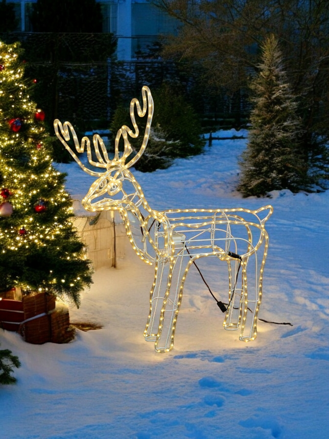 LED Reindeer Christmas Decoration Moving Head (small 90cm)