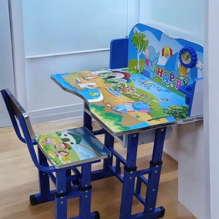 Adjustable desk and chair set for kids