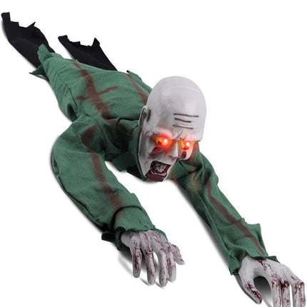 Crawling ZombieCrawling Zombie with Light, Sound and Movement. 43 inch animated Halloween Prop