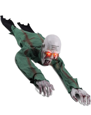 Crawling ZombieCrawling Zombie with Light, Sound and Movement. 43 inch animated Halloween Prop