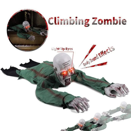 Crawling ZombieCrawling Zombie with Light, Sound and Movement. 43 inch animated Halloween Prop