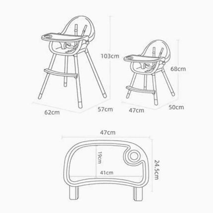 High Chair for Babies and Toddlers Seat 2-in-1