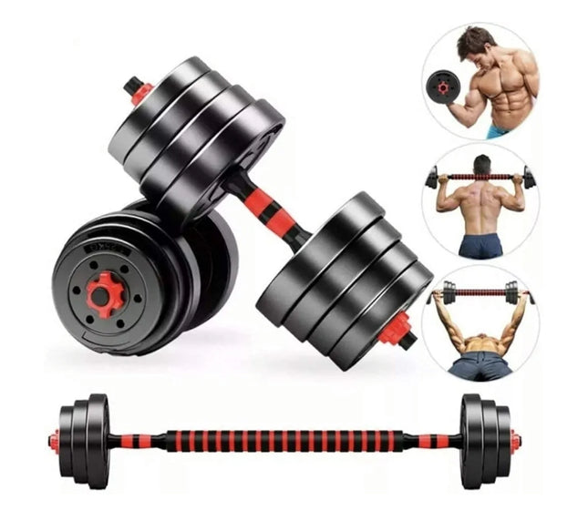 40KG Adjustable Dumbbell and Barbell Set