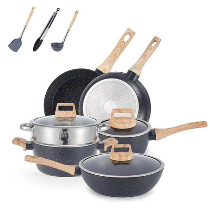 12-Piece White Nonstick Cookware Set