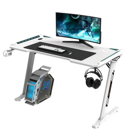 Gaming PC Table With LED lightsGaming Desk with RGB LED Lights, Computer Desk, with USB Gaming Handle Rack, Cup Holder &amp; Headphone Hook,
LARGE GAMING SURFACE:This gaming desk has a sleek carbo