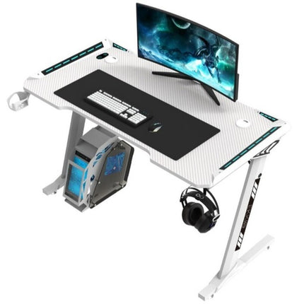 Gaming PC Table With LED lightsGaming Desk with RGB LED Lights, Computer Desk, with USB Gaming Handle Rack, Cup Holder &amp; Headphone Hook,
LARGE GAMING SURFACE:This gaming desk has a sleek carbo