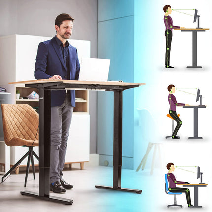 Height-adjustable electric desk